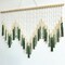 Large Macrame Wall Hanging Boho Wall decor, Large Tapestry Tassel Wall Hanging with Wood Beads,Wall art Decor for Bedroom Living Room, 43" W x 30" H (Green-triangle)